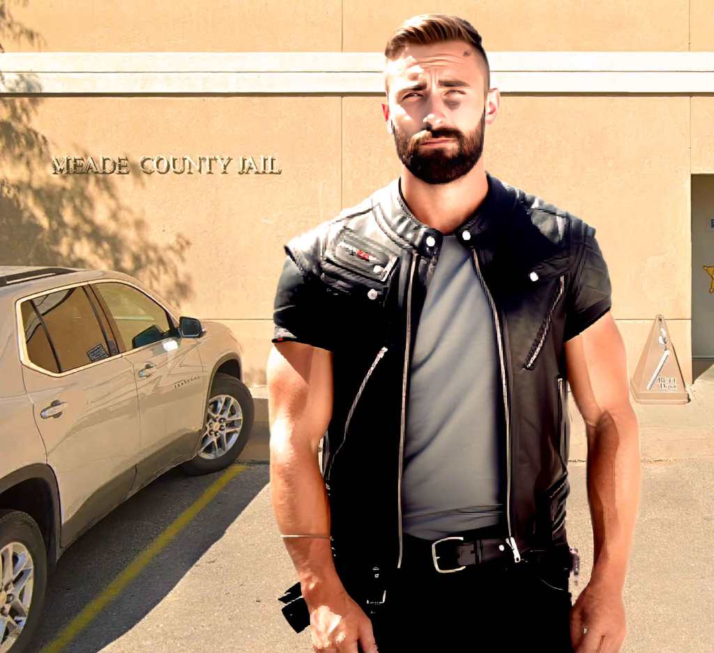 Jim stands in front of Meade County Jail after his release.